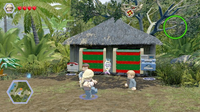 After you reach the gate, walk over to the right, where you find a small building - Visitor center - Jurassic Park - walkthrough - LEGO Jurassic World - Game Guide and Walkthrough