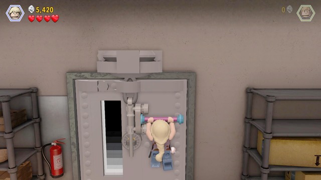 After you make it over to the right of the kitchen, hang on the door, as Murphy, to open it, switch to Timmy and walk inside - Visitor center - Jurassic Park - walkthrough - LEGO Jurassic World - Game Guide and Walkthrough