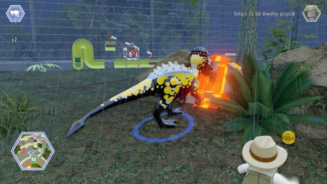 Second egg can also be found on the right side - Carnivore Territory - Jurassic Park - secrets in free roam - LEGO Jurassic World - Game Guide and Walkthrough