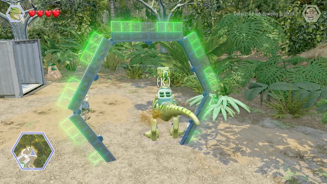 As velociraptor, stand on the starting line and finish the race - Raptor Territory - Jurassic Park - secrets in free roam - LEGO Jurassic World - Game Guide and Walkthrough