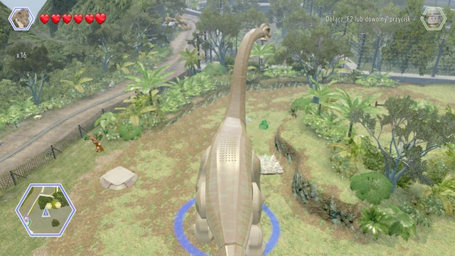As brachiosaurus or apatosaurus, walk to the platform and use the quakes to destroy it - Triceratops Territory - Jurassic Park - secrets in free roam - LEGO Jurassic World - Game Guide and Walkthrough