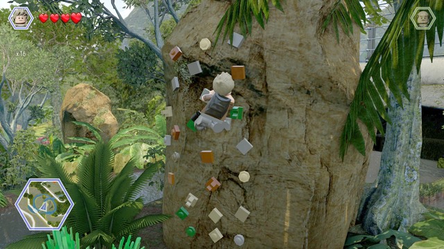 While youre at the river, use Billy to climb up - Tyrannosaurus Territory - Jurassic Park - secrets in free roam - LEGO Jurassic World - Game Guide and Walkthrough