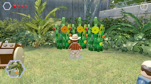 Second one can be found behind the high plants - Triceratops Territory - Jurassic Park - secrets in free roam - LEGO Jurassic World - Game Guide and Walkthrough
