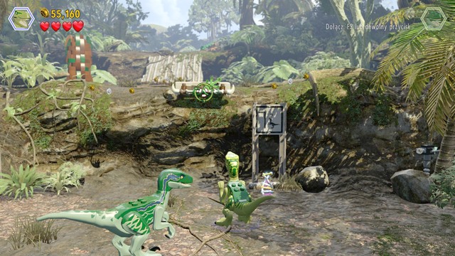 In the spot that you can see in the screenshot, destroy the LEGO objects and use the bricks to build a bar - Welcome to the Jurassic World - Jurassic World - walkthrough - LEGO Jurassic World - Game Guide and Walkthrough
