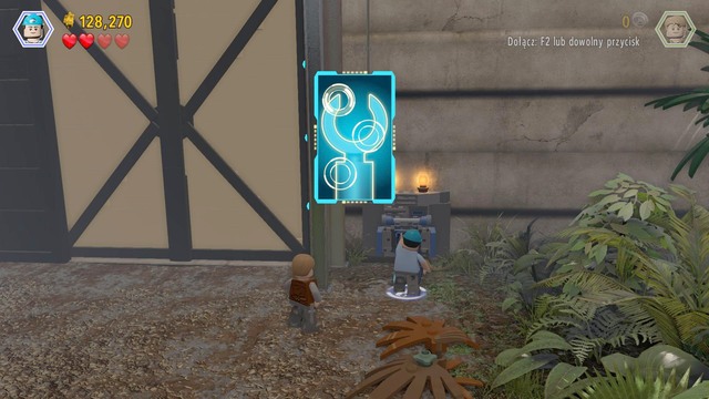 As Nick, approach the main gate and hack into the control panel to leave - Welcome to the Jurassic World - Jurassic World - walkthrough - LEGO Jurassic World - Game Guide and Walkthrough