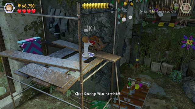 As Owen, stand on the platform that you can see on the right - Out of Bounds - Jurassic World - walkthrough - LEGO Jurassic World - Game Guide and Walkthrough