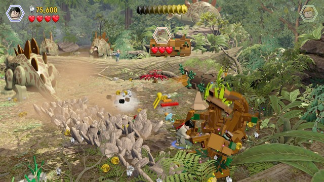 To defeat the stegosaurus, you need to take several steps - Isla Sorna - Jurassic Park - The Lost World - walkthrough - LEGO Jurassic World - Game Guide and Walkthrough