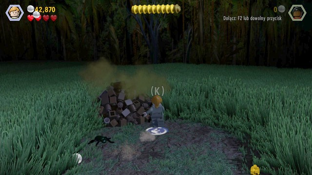 You can destroy the next obstacle as Sarah - The Hunted - Jurassic Park - The Lost World - walkthrough - LEGO Jurassic World - Game Guide and Walkthrough