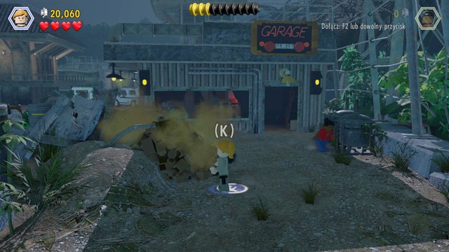 Eventually, you reach a pile of feces, from which you need to fish a hook - Communications Center - Jurassic Park - The Lost World - walkthrough - LEGO Jurassic World - Game Guide and Walkthrough