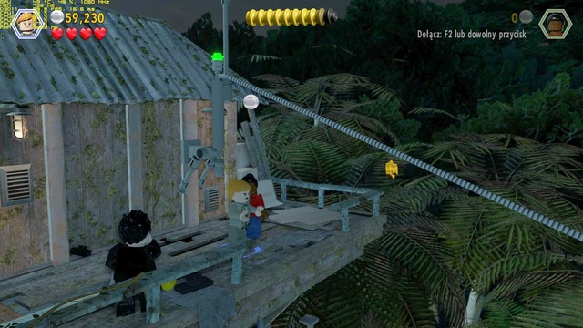After you get to the roof, zip down the line to the neighboring one - Communications Center - Jurassic Park - The Lost World - walkthrough - LEGO Jurassic World - Game Guide and Walkthrough
