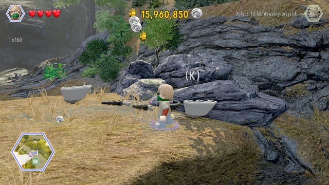 Destroy the brick object next to the scarp and make a tripod - Hunting Plains - Jurassic Park - The Lost World - secrets in free roam - LEGO Jurassic World - Game Guide and Walkthrough