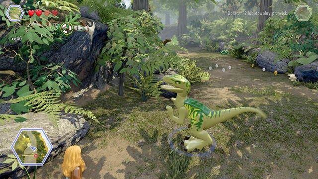 Walk to the rod shown on the picture as velociraptor and jump up - Stegosaurus Territory - Jurassic Park - The Lost World - secrets in free roam - LEGO Jurassic World - Game Guide and Walkthrough