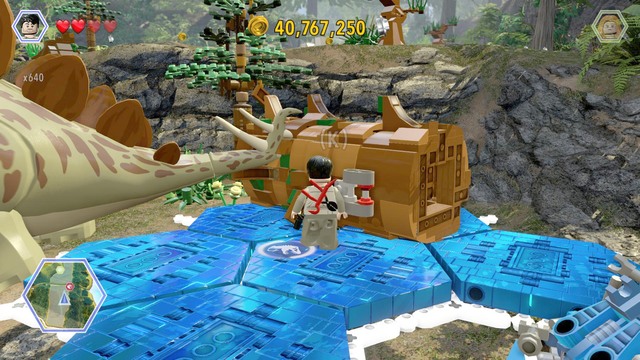 As Owen, walk to the trap and use the wrench to free the stegosaurus - Stegosaurus Territory - Jurassic Park - The Lost World - secrets in free roam - LEGO Jurassic World - Game Guide and Walkthrough