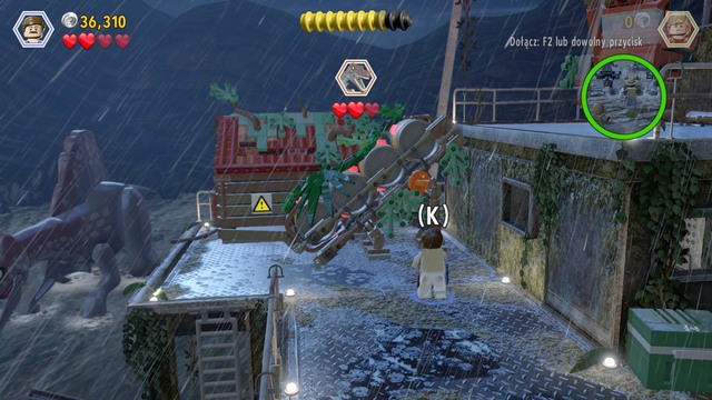 After you drive the spinosaurus away, switch to Paul and jump over to the platform - Birdcage - Jurassic Park III - walkthrough - LEGO Jurassic World - Game Guide and Walkthrough