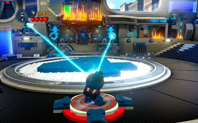 Build a platform for Captain America from the debris and use it - Times Square Off - Walkthrough - LEGO Marvel Super Heroes - Game Guide and Walkthrough