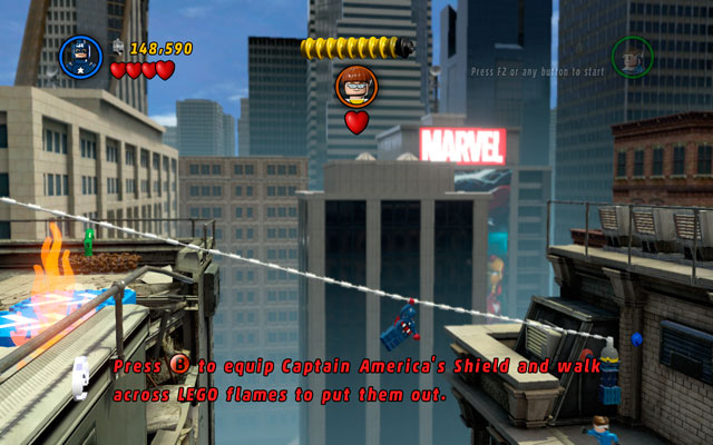 Go to the right edge of the building and glide over the gap as Mr - Times Square Off - Walkthrough - LEGO Marvel Super Heroes - Game Guide and Walkthrough