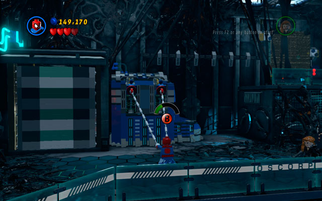 In a new location head to the right so you can approach to the huge boxes - Exploratory Laboratory - Walkthrough - LEGO Marvel Super Heroes - Game Guide and Walkthrough