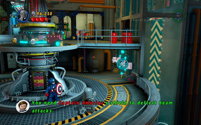 Head to the right, looking for the second ventilator - Rebooted, Resuited - Walkthrough - LEGO Marvel Super Heroes - Game Guide and Walkthrough
