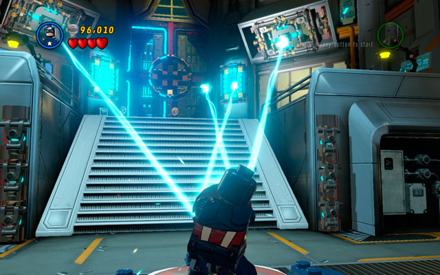 In this moment two laser beams will be turned on - Rebooted, Resuited - Walkthrough - LEGO Marvel Super Heroes - Game Guide and Walkthrough