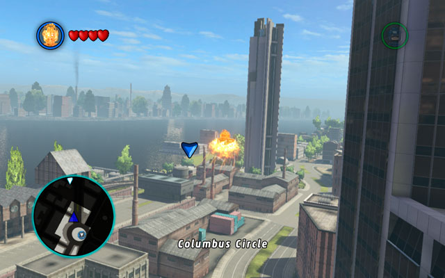 After the fight with Red Skull in mission Red Head Detention, go to the passage to the Bifrost - you will find it at the seaside near to Fisk Tower - New York - Walkthrough - LEGO Marvel Super Heroes - Game Guide and Walkthrough