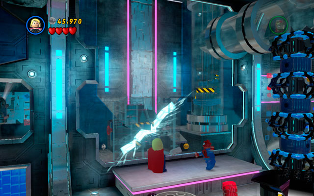 Kill all minions, then jump to the platform located above - Magnetic Personality - Walkthrough - LEGO Marvel Super Heroes - Game Guide and Walkthrough