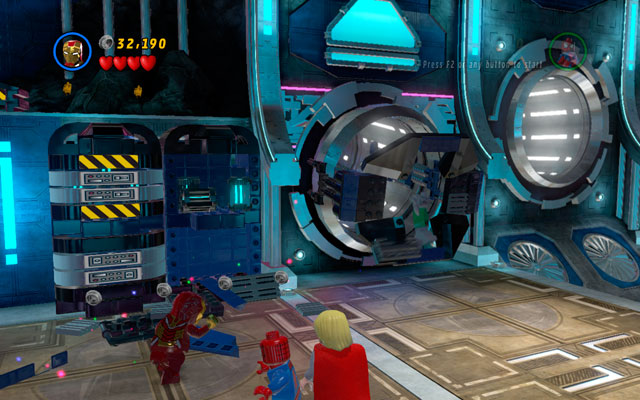 In next room defeat all opponents, then destroy all objects lying in the area - Magnetic Personality - Walkthrough - LEGO Marvel Super Heroes - Game Guide and Walkthrough