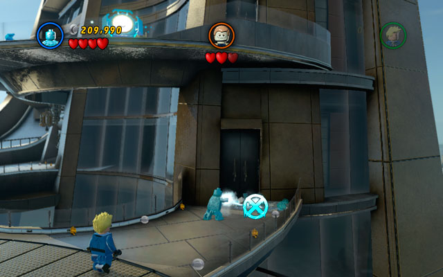 During final battle turn right and approach to the pool as Iceman - Rebooted, Resuited - Minikit Sets - LEGO Marvel Super Heroes - Game Guide and Walkthrough
