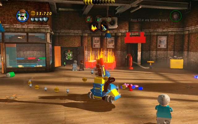 Use the computer to take control over the vacuum cleaner and clean up all three piles of garbage - Tabloid Tidy Up - Deadpool Bonus Missions: Walkthrough - LEGO Marvel Super Heroes - Game Guide and Walkthrough