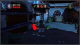 Take the bowl full with water and jump down - Tortuga - walkthrough - The Curse of the Black Pearl - LEGO Pirates of the Caribbean: The Video Game - Game Guide and Walkthrough