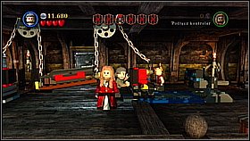 Repeat the sequence with the second part of the machine with the swing - The Black Pearl Attacks - walkthrough - The Curse of the Black Pearl - LEGO Pirates of the Caribbean: The Video Game - Game Guide and Walkthrough