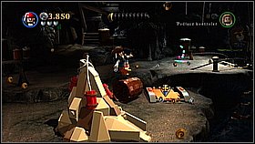 Go underground by destroying the padlock at the hatch next to the banana tree - Smuggler's Den - walkthrough - The Curse of the Black Pearl - LEGO Pirates of the Caribbean: The Video Game - Game Guide and Walkthrough