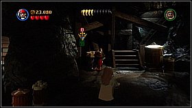Put the wood in the elevator - Smuggler's Den - walkthrough - The Curse of the Black Pearl - LEGO Pirates of the Caribbean: The Video Game - Game Guide and Walkthrough