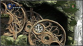 In a certain moment one character will have to move the mechanism in order to help the other one travel in the big wheels (when you get to the first of them the AI will deal with the rolling) - Pelegosto - walkthrough - Dead Man's Chest - LEGO Pirates of the Caribbean: The Video Game - Game Guide and Walkthrough