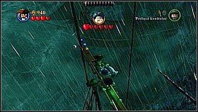In the last scene Davy will run to the left on the highest mast - Maelstrom - walkthrough - At World's End - LEGO Pirates of the Caribbean: The Video Game - Game Guide and Walkthrough