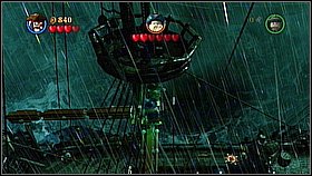 When he will escape up climb the rope - Maelstrom - walkthrough - At World's End - LEGO Pirates of the Caribbean: The Video Game - Game Guide and Walkthrough