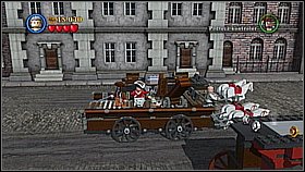 After few jumps you will get to the cart with coffins - London Town - walkthrough - On Stranger Tides - LEGO Pirates of the Caribbean: The Video Game - Game Guide and Walkthrough