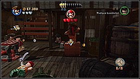 Hit the impostor in the next room - London Town - walkthrough - On Stranger Tides - LEGO Pirates of the Caribbean: The Video Game - Game Guide and Walkthrough