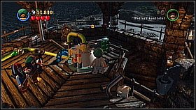 Go downstairs and repair the mechanism (Salaman) - Whitecap Bay - walkthrough - On Stranger Tides - LEGO Pirates of the Caribbean: The Video Game - Game Guide and Walkthrough