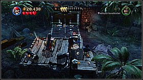 Pull the two ropes simultaneously to alarm the soldiers - A Spanish Legacy - walkthrough - On Stranger Tides - LEGO Pirates of the Caribbean: The Video Game - Game Guide and Walkthrough