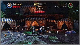 When you reach the tents grab the beer mug - A Spanish Legacy - walkthrough - On Stranger Tides - LEGO Pirates of the Caribbean: The Video Game - Game Guide and Walkthrough