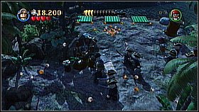 The other character has to set the cannon on fire to and shoot at the 4 silver hinges in the gate - A Spanish Legacy - walkthrough - On Stranger Tides - LEGO Pirates of the Caribbean: The Video Game - Game Guide and Walkthrough