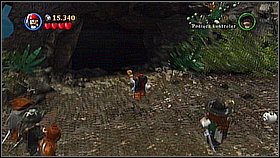 Use the spyglass and follow the trickle of water - The Fountain of Youth - walkthrough - On Stranger Tides - LEGO Pirates of the Caribbean: The Video Game - Game Guide and Walkthrough