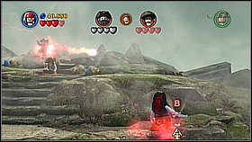 Blackbeard attacks with red bolts that reverse the steering for a moment - The Fountain of Youth - walkthrough - On Stranger Tides - LEGO Pirates of the Caribbean: The Video Game - Game Guide and Walkthrough