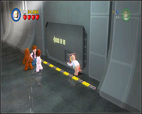 Use the lever to the right of the entrance to turn on the air vent - Death Star Escape - Story Mode - Episode IV - LEGO Star Wars II: The Original Trilogy - Game Guide and Walkthrough