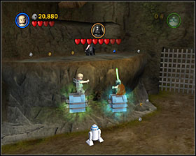 Jump through some platforms across the abyss - Dagobah - Story Mode - Episode V - LEGO Star Wars II: The Original Trilogy - Game Guide and Walkthrough