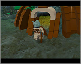 Approach Yoda and push the character switch button to have Luke carry him piggyback - Dagobah - Story Mode - Episode V - LEGO Star Wars II: The Original Trilogy - Game Guide and Walkthrough