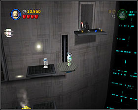 Follow Vader, using the Force on the bricks, to build a fan - Cloud City Trap - Story Mode - Episode V - LEGO Star Wars II: The Original Trilogy - Game Guide and Walkthrough