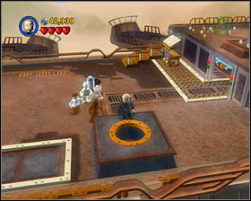 Go forwards until you reach the deck - The Great Pit of Carkoon - Story Mode - Episode VI - LEGO Star Wars II: The Original Trilogy - Game Guide and Walkthrough