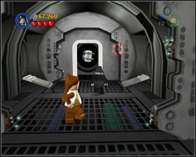 In the bounty hunter area enter the corridor shown on the screenshot and then use all the pod-entrances to make white bricks fall out of them - Secret Plans - Freeplay Mode - Episode IV - LEGO Star Wars II: The Original Trilogy - Game Guide and Walkthrough
