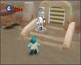 Access the stormtrooper area to the right of your starting location - Mos Eisley Spaceport - Freeplay Mode - Episode IV - LEGO Star Wars II: The Original Trilogy - Game Guide and Walkthrough